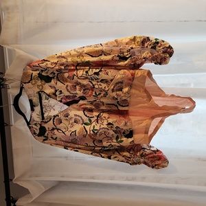 Eloquii floral bodysuit in beautiful pink shades